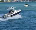 Speeding Sport Fishing Boat Royalty Free Stock Photo