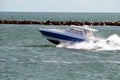 Speeding Sport Fishing Boat