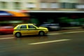 Speeding taxi in Rio Brazil