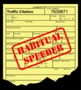 Speeding ticket Royalty Free Stock Photo