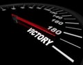 Speeding Toward Victory - Speedometer Royalty Free Stock Photo