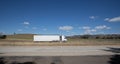 Speeding truck on freeway in country town between Sydney and melbourne NSW Australia Royalty Free Stock Photo