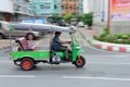 Speeding Tuk Tuk in Bangkok Royalty Free Stock Photo