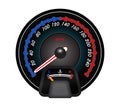 set of speedometers for dashboard analog device for speed. car interior speedometer control. futuristic speedometer car. Royalty Free Stock Photo