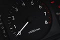 Speedometer on car dashboard Royalty Free Stock Photo