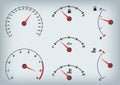 Speedometer for car . Fuel Gauge and Tachometer Royalty Free Stock Photo