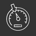 Speedometer chalk icon