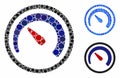Speedometer Composition Icon of Circle Dots Royalty Free Stock Photo