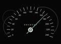 The speedometer in the dark Royalty Free Stock Photo