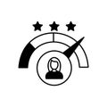 Speedometer Dashboard Glyph Vector Icon that can easily edit or modify.