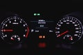 Speedometer dashboard with illumination Royalty Free Stock Photo