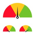 Speedometer 3 different position icon vector for graphic design, logo, website, social media, mobile app, UI