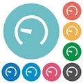 Speedometer flat round icons