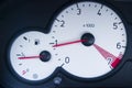 Speedometer and gas gauge Royalty Free Stock Photo