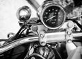 Speedometer gauge of classic motorcycle