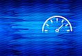 Speedometer gauge icon aqua wave abstract blue background illustration