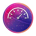 Speedometer gauge icon creative trendy colorful round button illustration