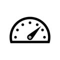 Speedometer gauge icon flat vector illustration design