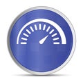 Speedometer gauge icon prime blue round button vector illustration design silver frame push button Royalty Free Stock Photo