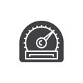 Speedometer gauge icon vector Royalty Free Stock Photo