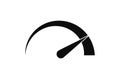 Speedometer gauge isolated icon. Speed meter indicator. Speedometer for car dashboard. Indicator, tachometer, odometer for gauge