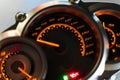 Speedometer glowing with bright colors