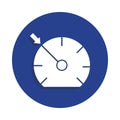 Speedometer icon in badge style. One of Car repair collection icon can be used for UI, UX Royalty Free Stock Photo