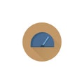 speedometer flat icon