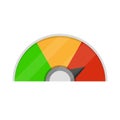 Speedometer icon. Colorful infographic gauge element. Vector illustration Royalty Free Stock Photo