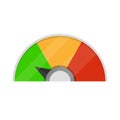 Speedometer icon. Colorful infographic gauge element. Vector illustration Royalty Free Stock Photo