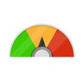 Speedometer icon. Colorful infographic gauge element. Vector illustration Royalty Free Stock Photo