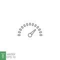 Speedometer icon line, logo Dashboard indicator Royalty Free Stock Photo