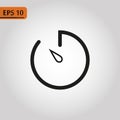 Speedometer icon. Multiporpuse guage black corcle Icon, illustration isolated on white background.EPS 10 Royalty Free Stock Photo