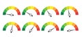 Speedometer icon set