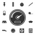 speedometer icon. Simple element illustration. speedometer symbol design from Measuring collection set. Can be used in web and mob Royalty Free Stock Photo