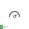 Speedometer icon solid. Performance indicator, tachometer accelerate movement Royalty Free Stock Photo