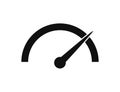 Speedometer icon vector isolated design element. Speed indicator sign. Internet speed. Car speedometer icon. Fast speed sign logo