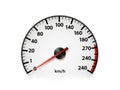 Speedometer isolated on white background Royalty Free Stock Photo