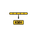 speedometer, kilometer, hours icon. Signs and symbols can be used for web, logo, mobile app, UI, UX