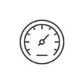 Speedometer line icon