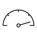 Speedometer Line Icon. Vector Simple Minimal 96x96 Pictogram