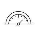 speedometer Line Vector Icon easily modified