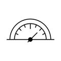 speedometer Line Vector Icon easily modified