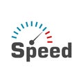 Speedometer logo, Speed meter vector design Royalty Free Stock Photo