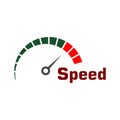 Speedometer logo, Speed meter vector design Royalty Free Stock Photo