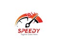 Speed Meter Logo Symbol Template Design Vector, Emblem, Design Concept, Creative Symbol, Icon