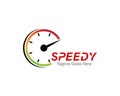 Speed Meter Logo Symbol Template Design Vector, Emblem, Design Concept, Creative Symbol, Icon