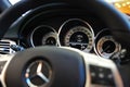 Mercedes E63 AMG car dashboard Royalty Free Stock Photo