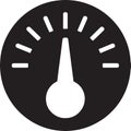 Speedometer meter counter level indicator black silhouette vector illustration Royalty Free Stock Photo