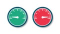 Speedometer from minimum to maximum. Internet speed. Vector icon gauge. Flat style Royalty Free Stock Photo